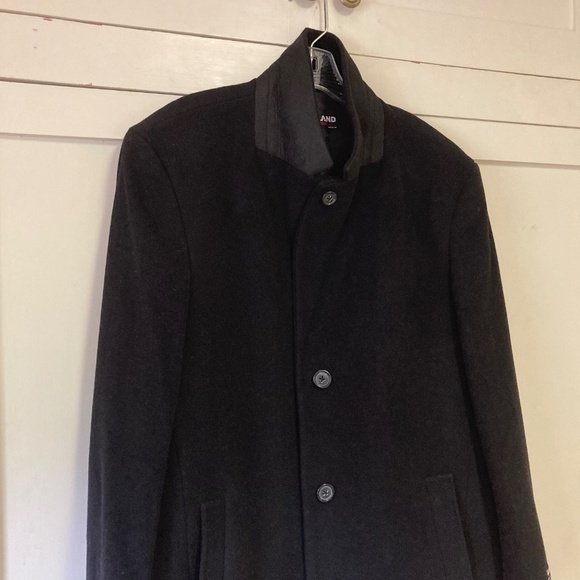 Men’s Wool Cashmere Blend Overcoat Black, Fully Lined 42 Reg - Picture 10 of 15